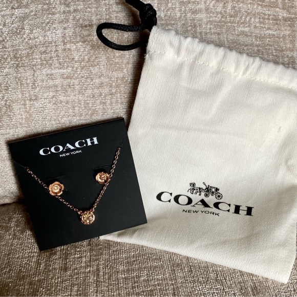 Coach Open Circle Necklace and Stud Earring Set - Picture 13 of 14